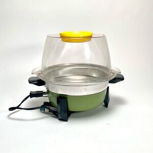 Vintage Sears 4-Quart Popcorn Maker, model 44-61101A, Avocado Green, Works